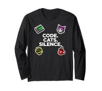 Software Engineer Introvert Code Cats Silence Maglia a Manica