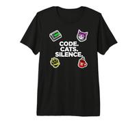 Software Engineer Introvert Code Cats Silence Maglietta Premium