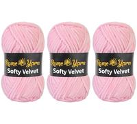 Softy Velvet Filato #5 Bulky, Chunky, lussuoso, ciniglia, morbido, soffice, spesso, peluche, per uncinetto, lavoro a maglia (904 rosa)
