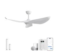 Sofucor 132 cm Smart Ventilatore da Soffitto con Alexa/App, Telecomando | DC, Timer, 6 Velocità, Silenzioso Ventilatore da Soffitto senza Luce, per Camera da Letto Soggiorno