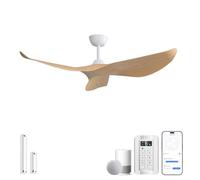 Sofucor 132 cm Smart Ventilatore da Soffitto con Alexa/App, Telecomando | DC, Timer, 6 Velocità, Silenzioso Ventilatore da Soffitto senza Luce, per Camera da Letto Soggiorno