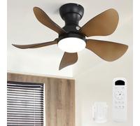 Sofucor 74cm Ventilatore da Soffitto con Luce LED, Dimmerabile 3CCT, Telecomando, 6 Velocità, Timer, Silenzioso Lampada Ventilatore da Soffitto per Soggiorno, Cucina, Camera da Letto