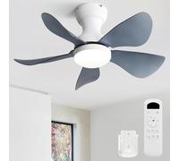 Sofucor 74cm Ventilatore da Soffitto con Luce LED, Dimmerabile 3CCT, Telecomando, 6 Velocità, Timer, Silenzioso Lampada Ventilatore da Soffitto per Soggiorno, Cucina, Camera da Letto