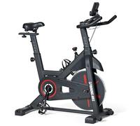 soges Cyclette con resistenza magnetica, per interni, per allenamento a casa, per allenamento a casa, con volano da 6 kg, display LCD, sensore di frequenza cardiaca, supporto per tablet