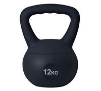 soges Peso Russo Morbido Kettlebell Riempito di Sabbia di Ferro Fine Allenamento a Casa e Palestra con Manico Ampio Antiscivolo per Esercizi 12kg Nero