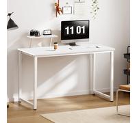soges Scrivania 100 x 50 cm, scrivania per computer portatile, tavolo da lavoro, scrivania in legno, stabile e durevole, per casa e ufficio, bianco