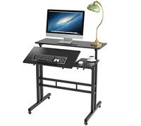 soges Scrivania,Scrivania Salvaspazio,Stand Up Desk,Regolabile Scrivania del Computer Workstation Mobile Desktop Sit-Stand Scrivania in Piedi,L Scrivania Aptop,80 * 30CM
