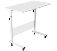 soges Tavolino per computer portatile con ruote, regolabile in altezza, per PC portatile, supporto per computer portatile, per letto e divano, 80 x 40 cm