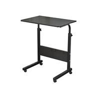 sogesfurniture 80 * 40cm Laptop Table Tavolino Altezza Regolabile, Portatile Tavolino per Laptop Tavolo per Computer Tavolino da Scrivania, Nero 05#1-80BK-BH