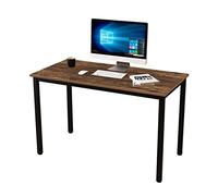 sogesfurniture BHEU-AC3FB-120 - Scrivania per computer, da ufficio, in legno e acciaio, facile da montare, 120 x 60 x 75 cm, colore marrone e nero