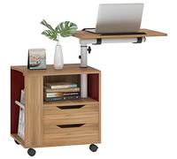 sogesfurniture Comodino, altezza regolabile mobile camera da letto, comodino, tavolino impilabile, comodino, comodino, mobili per camera da letto, rovere