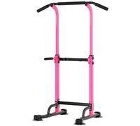 sogesfurniture Power Tower Fitness Dip Station - Stazione multifunzione con barra per trazioni (nero e rosa)