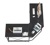 sogesfurniture Scrivania ad angolo per ufficio, gamer, in legno, grande (150+150)*55 x 76