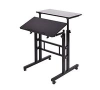 sogesfurniture Scrivania in Piedi Regolabile Scrivania per Computer Postazione di Lavoro Scrivania in Piedi Scrivania in Piedi per Home Office,60x 30x 70-115cm,Nero BHEU-101-BK
