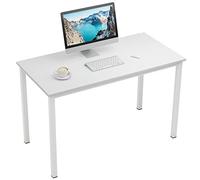 sogesfurniture Scrivania per computer, tavolo da ufficio, tavolo da studio, tavolo da pranzo, sala da lavoro per camera da letto, soggiorno e casa, 120 x 60 x 75 cm, bianco