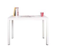 sogesfurniture Scrivanie 100x60cm Tavolo per Computer Ufficio Postazioni di Lavoro Scrivania PC Tavolo da Pranzo Moderno in Acciaio Legno, Bianco AC3W-100-SF