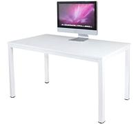 sogesfurniture Scrivanie 120x60cm Tavolo per Computer Ufficio Postazioni di Lavoro Scrivania PC Tavolo da Pranzo Moderno in Acciaio Legno, Bianco AC3W-120-SF
