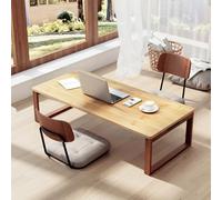 sogesfurniture Tavolino da caffè in bambù con gambe pieghevoli, tavolino da caffè pieghevole, per soggiorno, Tatami, tavolino da letto per lettura o colazione, 80 x 50 x 31 cm