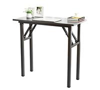 sogesfurniture Tavolo pieghevole, Scrivania da studio per ufficio, Tavolo da pranzo per workstation, Nessuna installazione necessaria, 80x40x75cm, Nero BHEU-LP-AC5BB-8040