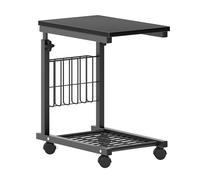 SogesHome 48 x 30 cm Side/Coffee/Snack/Storage Table End Table Sofa Table per la casa, Il Soggiorno, SH-ZS-C6-BK