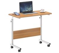 SogesHome 80 * 40 cm Tavolino mobile Comodino Scrivania del computer Banco di stand Tavolo regolabile in altezza Tavolino per divano letto 05#1-80OK-SH