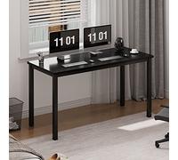 SogesHome AC3CB-100-SH - Scrivania per computer, scrivania per computer, tavolo da computer portatile, telaio in metallo, per camera da letto, ufficio, 100 x 60 x 75 cm, colore: nero