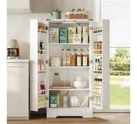 SogesHome Armadio alto per sala da pranzo, buffet, con cabinet a LED, con 2 ante a battente con ripiani regolabili per sala da pranzo, soggiorno