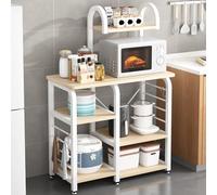 SogesHome Carrello Cucina,3 +3 Scaffale per Cucina in Acciaio Legno,per Cucina e Soggiorno, Millennium Oak 90 x 42 x 133 cm,172-MO-SH