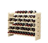 SogesHome Portabottiglie di Vino Organizer in Legno Porta bottiglie da vino Porta bottiglie e armadietti da vino per 60 Bottiglie per Vino da ripiano per Soggiorno Legno