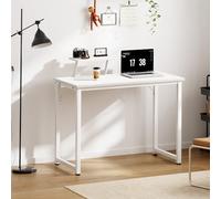 SogesHome Scrivania da computer 80 cm, scrivania da lavoro con piastra di memoria, scrivania da ufficio per PC e laptop in legno e metallo