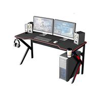 SogesHome Scrivania da Gioco Computer Scrivania da Giocatore Scrivania da Computer di Grandi Dimensioni Scrivania da Ufficio con Tappetino per Mouse Completo, 160 * 60 * 75 cm Nero SH-LJ-1909-160