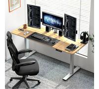 SogesHome Scrivania elettrica regolabile in altezza, 140 cm x 60 cm, seduta in piedi, scrivania regolabile, scrivania per computer con controllo memoria, scrivania intelligente