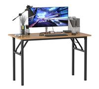 SogesHome Scrivania per Computer per Ufficio o Studio Tavolo da conferenza,120 x 60 x 75 cm,Teak & Nero,AC5BB-120-SH