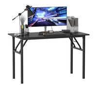 SogesHome Scrivania per computer,Scrivania pieghevole, Tavolo da Studio,Scrivania da ufficio, per l'ufficio domestico,120 x 60 x 75 cm Nero,AC5CB-120-SH