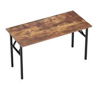 SogesHome Tavolo Pieghevole Scrivania da Computer 80 cm 100 cm 120 cm per Uso Domestico e Ufficio, Tavolo da Scrittura e Conferenza (Nero Retrò, 120 cm x 60 cm)