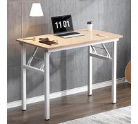 SogesHome Tavolo pieghevole Scrivania da computer 80 cm 100 cm 120 cm Scrivania da PC Scrivania Scrivania da ufficio per uso domestico Tavolo da scrittura conferenza (Quercia Rosa, 80 cm x 40 cm)