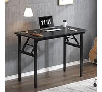 SogesHome Tavolo pieghevole Scrivania da computer 80 x 40 x 75 cm Scrivania da PC Scrivania Scrivania da ufficio per uso domestico Tavolo da scrittura, Tavolo da conferenza, Nero, AC5CB-8040-SH