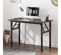 SogesHome Tavolo Pieghevole Scrivania per Computer Studio Ufficio Postazioni di Lavoro Tavolo Scrivania PC Moderno,100 x 60 x 75 cm,Nero,AC5CB-100-SH