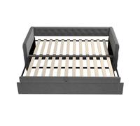 SogesPower Divano Letto Moderno da 90 x 200 cm, design Multifunzionale come divano e divano letto, Fodera in Velluto Traspirante, con rete a sbalzo