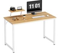 SogesPower Scrivania per Computer, Scrivania da Ufficio, Scrivania da Lavoro, Tavolo da Conferenza per Casa e Ufficio, 100×50×75 cm, Acero