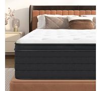 SogesSleep Materasso doppio da 30,5 cm, con memory foam gel, materasso a molle insacchettate, materasso medio rigido per alleviare la pressione, senza CertiPUR-US e fibra di vetro