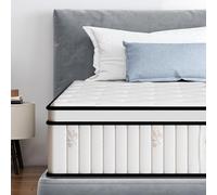 SogesSleep Materasso doppio, materasso ibrido da 25,4 cm in una scatola, materasso a molle insacchettate individuali, materasso medio rigido per alleviare la pressione, forte supporto dei bordi