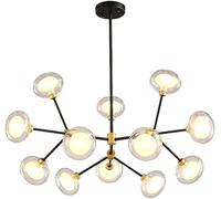 Soggiorno, sala da pranzo, lampadario Sputnik 12 luci, moderno illuminazione a sospensione, lampadario del lampadario a metà secolo luce del soffitto di ferro industriale per camera da letto, doppia,