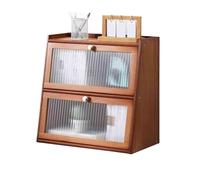 Soggiorno Scaffale da scrivania trapezoidale, con organizer ordinato da scrivania con anta a ribalta in plastica, espositore indipendente for articoli for la casa e l'ufficio Moderna(L40xW28xH50 cm)