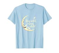 Soggiorno Wild Moon Bambino Mistico Cielo Notturno Maglietta, Uomo, Celeste, L