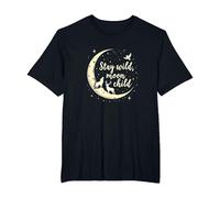 Soggiorno Wild Moon Bambino Mistico Cielo Notturno Maglietta, Uomo Taglie Grandi, Nero, 3X Tall