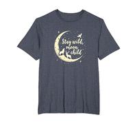 Soggiorno Wild Moon Bambino Mistico Cielo Notturno Maglietta, Uomo Taglie Grandi, Pervinca, 6X Tall
