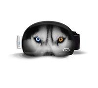 Soggle - Protezione per maschera da sci, in microfibra, taglia unica, motivo: eyes husky