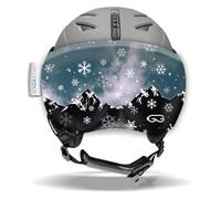 SOGGLE Vizor - Visiera protettiva per caschi da sci, colore: Vizor Snowflakes Mountains