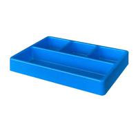 Sogi ARR-VAS-4S Termoformato Separatore Porta Minuteria a 4 Scomparti per Cassetti Azzurro - Compatibile con Arredo Officina ARR-OFF